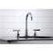 Kingston Brass FSC8921CML Manhattan Widespread Bathroom Faucet W/ Brass Pop-Up, Chrome FSC8921CML - alternate 2